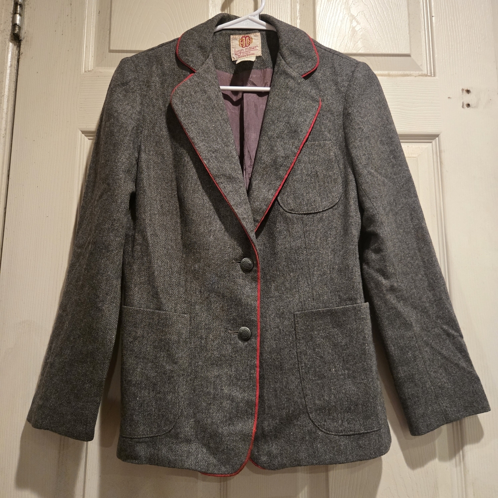 Bryn Mawr by Bobbie Brooks Vintage Womens Wool Blend Blazer. Approx 34R. EUC